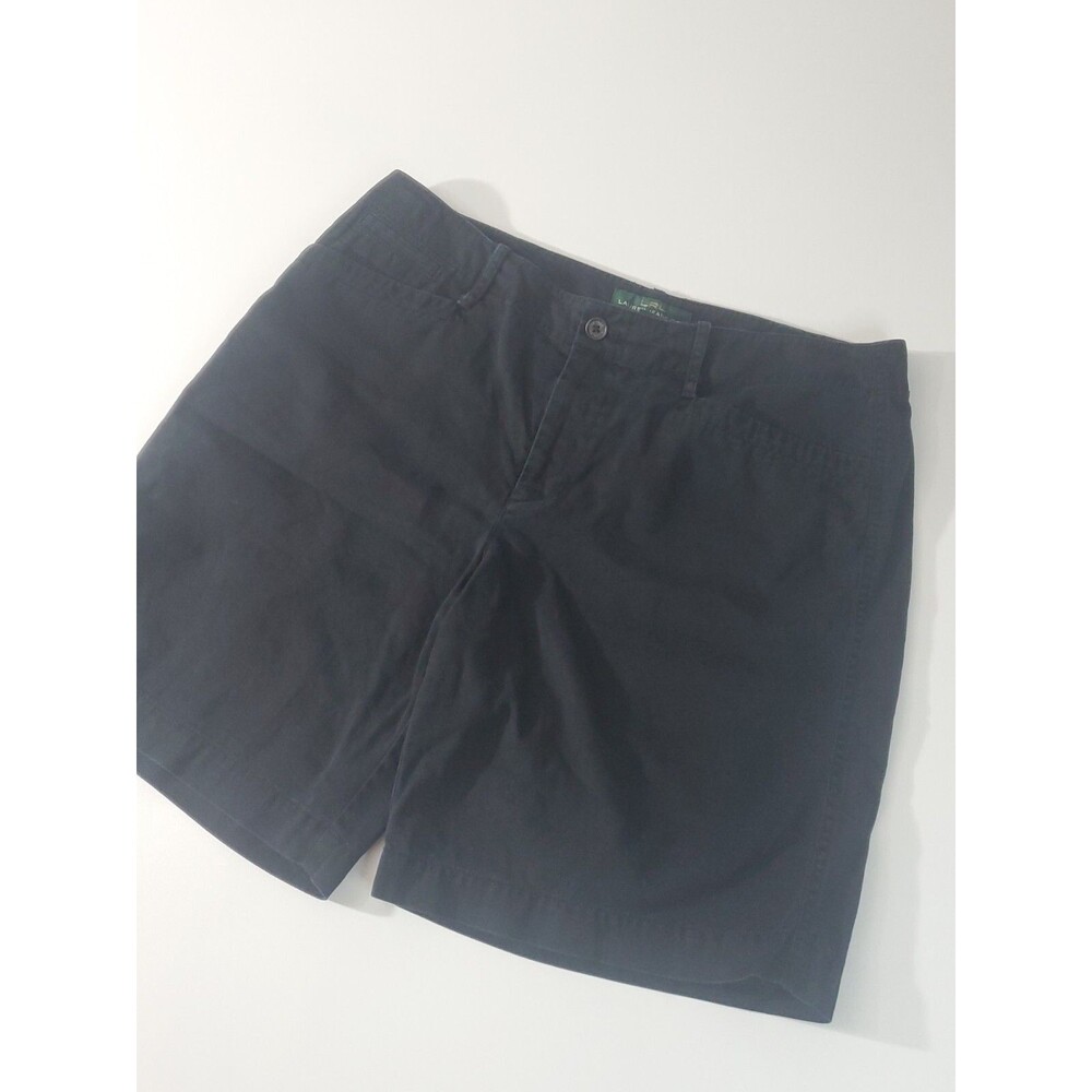 Lauren Jeans‎ Co. Ralph Lauren Women's Casual Chino Shorts, Black, 12